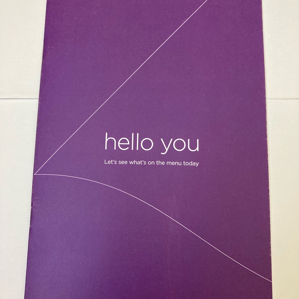 Virgin Atlantic Airline Menu Upper Business Class LHR - MCO 2023
